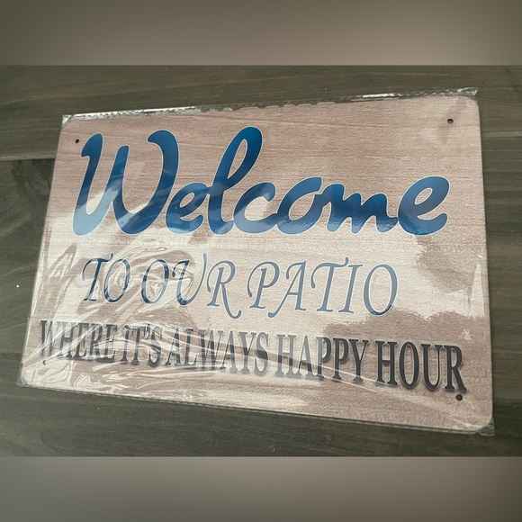 Home decor metal sign Welcome to patio - Picture 2 of 3